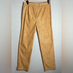 Renfrew Vintage Womens Slacks Jacquard Sheen Printed Animal Print Made in USA 6
